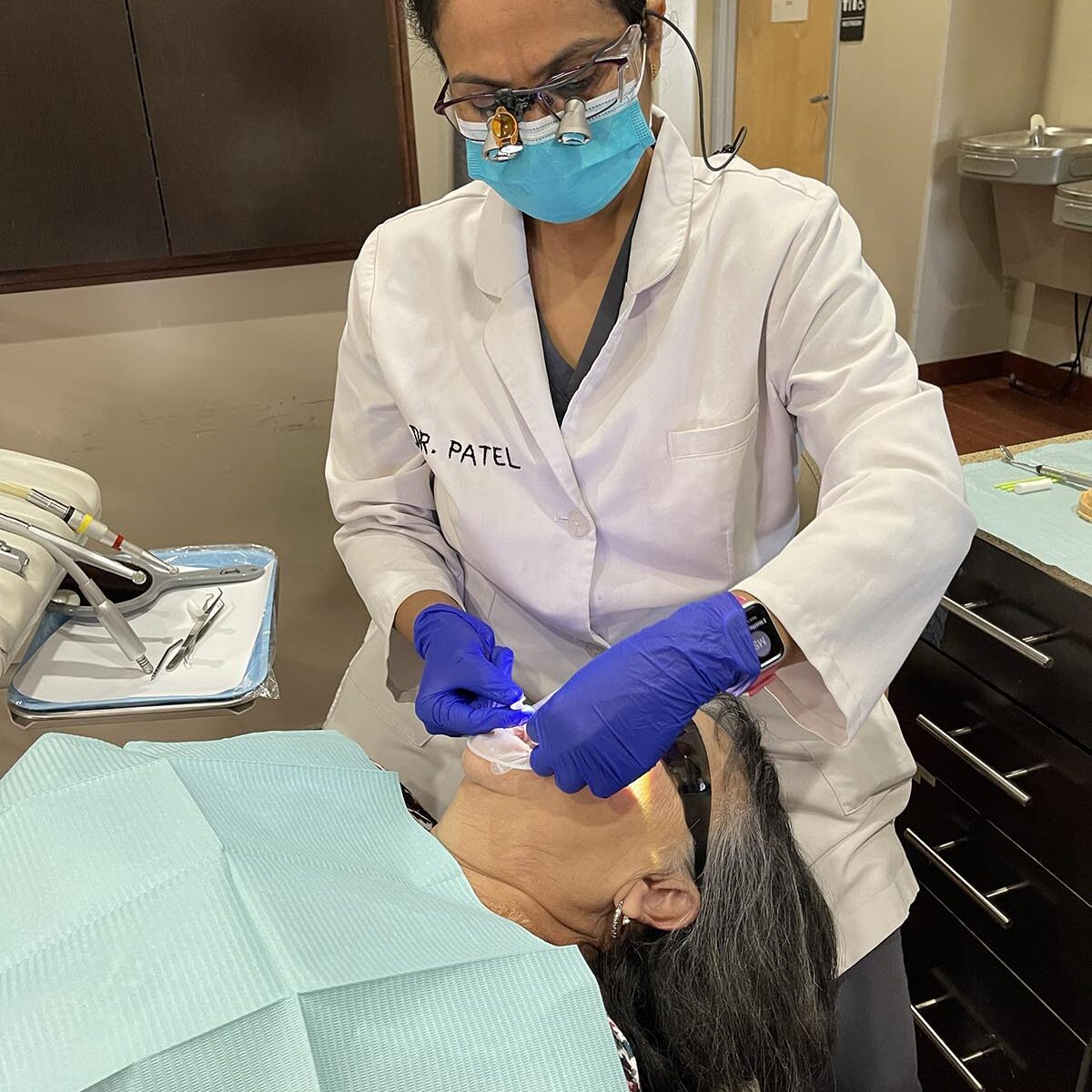 doctor working on patient